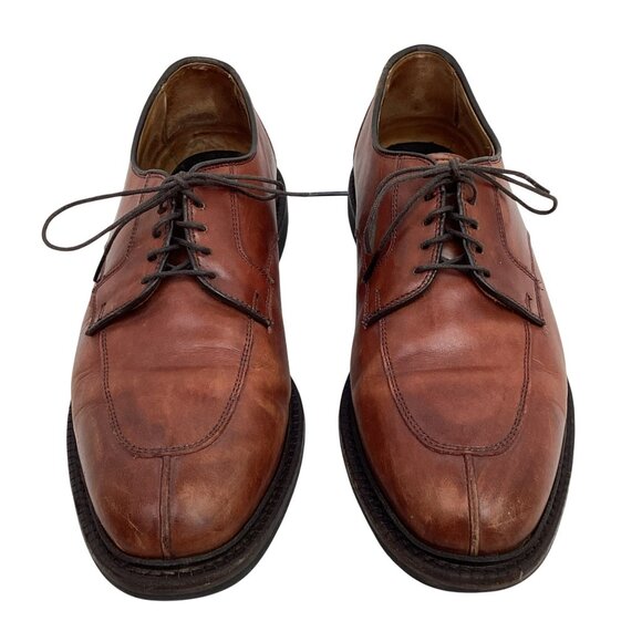 Allen Edmonds Ashton Split Toe Mens 9 D Leather Derby Dress Shoes Brown #1628 - Picture 2 of 11